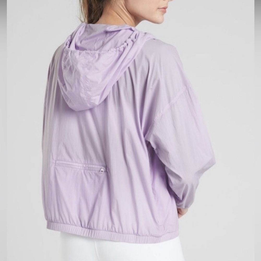 Athleta Girl/boy Pullover Anorak Windbreaker Jacket Size Large Light Purple